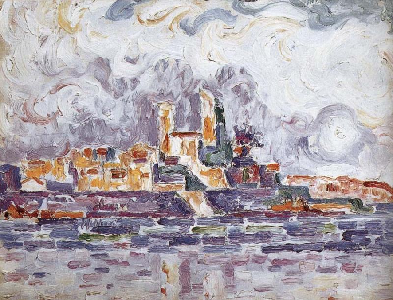 Paul Signac Study of red sunset Germany oil painting art